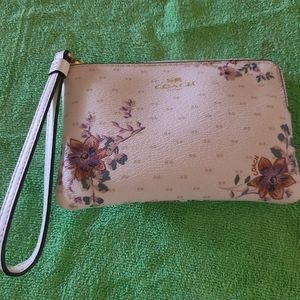 Coach flower wristlet